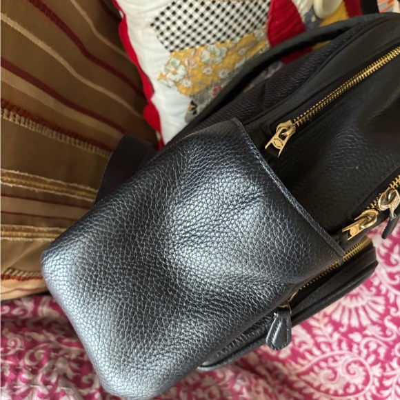 Coach Black Pebbled Leather Backpack with Dome Shape - Picture 5 of 11